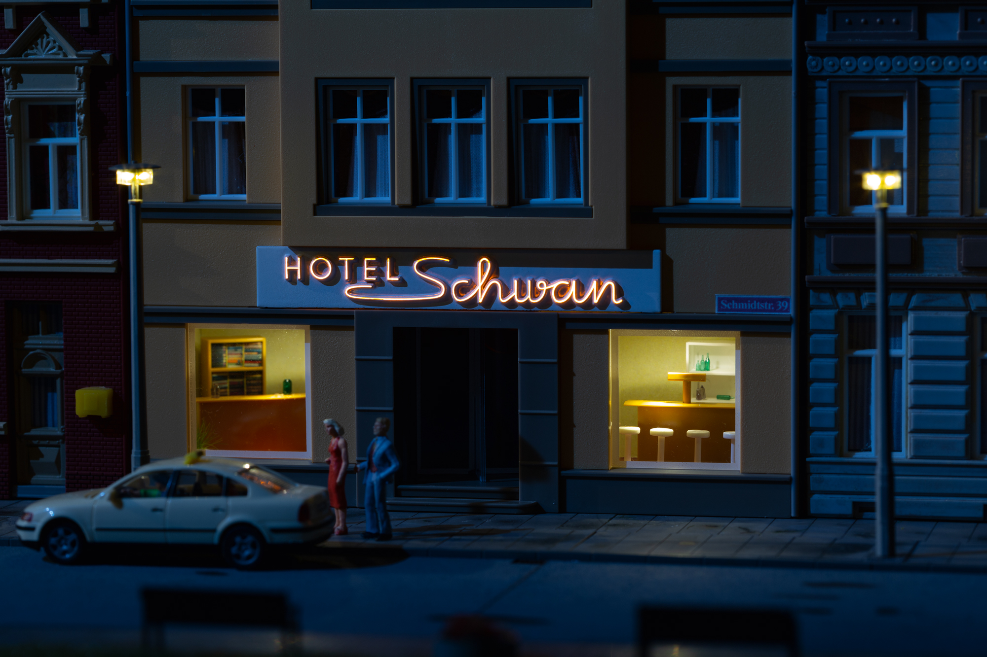 LED-Beleuchtung "Hotel Schwan"